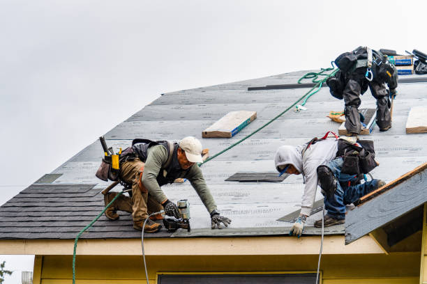 Professional Gutter Installation technician working in Kents Store, VA
